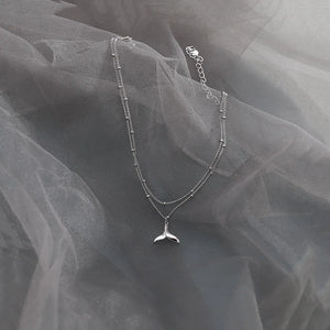 925 Silver Mermaid Tail Anklet Bracelet, Summer Jewelry S-B331