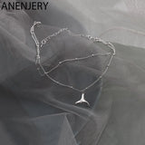 925 Silver Mermaid Tail Anklet Bracelet, Summer Jewelry S-B331