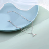 925 Silver Mermaid Tail Anklet Bracelet, Summer Jewelry S-B331