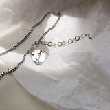 925 Silver Luck Round Disc Letter Anklet Women Retro Jewelry Gift