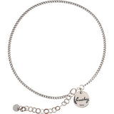 925 Silver Luck Round Disc Letter Anklet Women Retro Jewelry Gift