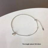 925 Silver Lucky Round Disc Ankle Bracelet For Women S-B429