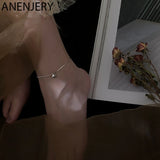 925 Silver Lucky Round Disc Ankle Bracelet For Women S-B429