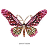 Exquisite Crystal Butterfly Brooch Vintage Women's Jewelry