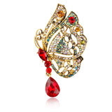 Exquisite Crystal Butterfly Brooch Vintage Women's Jewelry