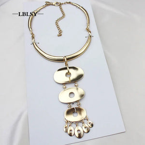 Smooth Surfacer Ethnic Longevity Lock Pendant Necklace