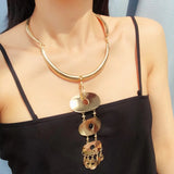 Smooth Surfacer Ethnic Longevity Lock Pendant Necklace