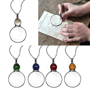 10x Magnifying Glass Pendant Necklace
