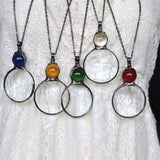 10x Magnifying Glass Pendant Necklace
