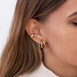 925 Silver Stud Earrings Multilayer C Shaped Earrings Fine Jewelry Gift