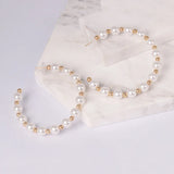 Bohemian Pearl Beaded Hoop Earrings for Women