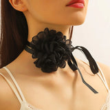 Exaggerated Flower Necklace Clavicle Chain Vintage Choker