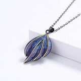Two-tone Women's Pendant Epoxy Necklace 925 Party Jewelry