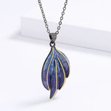 Two-tone Women's Pendant Epoxy Necklace 925 Party Jewelry