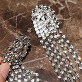 Bling Rhinestone Tassel Dangle Earrings for Women Jewelry