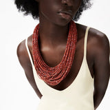 Bohemian Multi-layer Braided Beaded Necklace Retro Woman Necklace