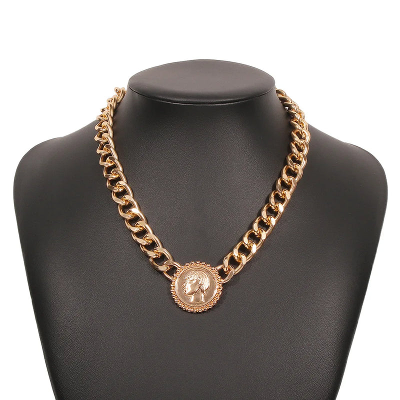 Exaggerated Retro Punk Chain Necklace