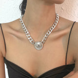 Exaggerated Retro Punk Chain Necklace