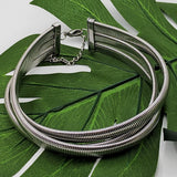 Chunky Twisted Stainless Steel Choker Necklace Punk Jewelry