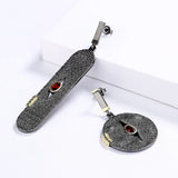 Creative Asymmetric Modern Women's Earrings Two Tone Women's Party Jewelry
