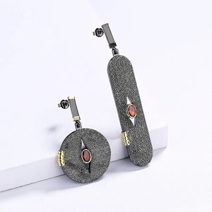 Creative Asymmetric Modern Women's Earrings Two Tone Women's Party Jewelry