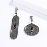 Creative Asymmetric Modern Women's Earrings Two Tone Women's Party Jewelry