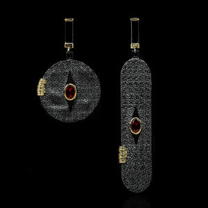 Creative Asymmetric Modern Women's Earrings Two Tone Women's Party Jewelry