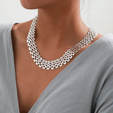 Chunky Cuban Thick Chain Necklace Silver Steampunk