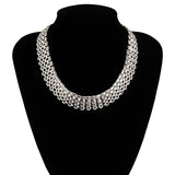 Cuban Chunky Thick Chain Necklace High Big Iron Metal Silver Necklace
