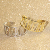 Exaggerated Letters Bangle Stainless Steel Cuff Bangles
