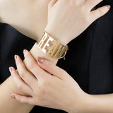 Exaggerated Letters Bangle Stainless Steel Cuff Bangles