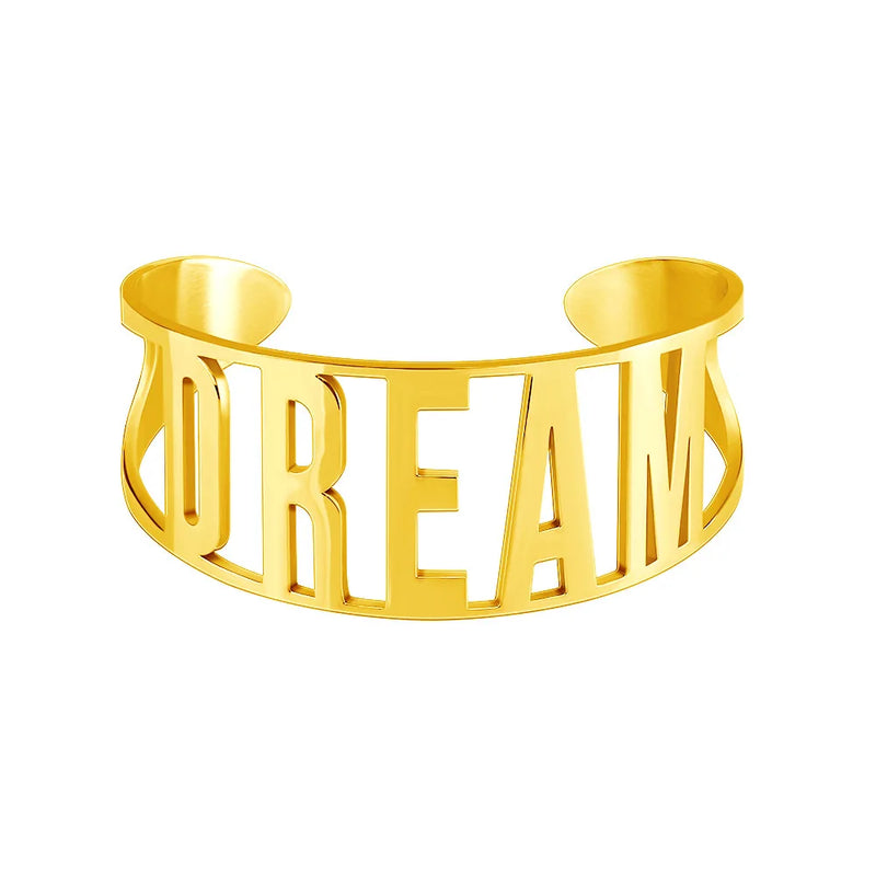 Exaggerated Letters Bangle Stainless Steel Cuff Bangles