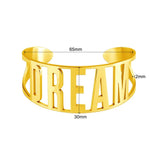 Exaggerated Letters Bangle Stainless Steel Cuff Bangles