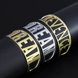 Exaggerated Letters Bangle Stainless Steel Cuff Bangles