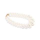 Exaggerated Double Pearl Choker Necklace