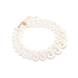 Exaggerated Double Pearl Choker Necklace