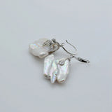 Baroque Pearl Drop Earrings Sterling Silver Women's Jewelry