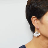 Baroque Pearl Drop Earrings Sterling Silver Women's Jewelry