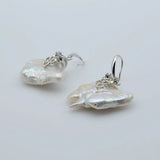 Baroque Pearl Drop Earrings Sterling Silver Women's Jewelry