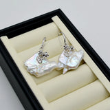Baroque Pearl Drop Earrings Sterling Silver Women's Jewelry