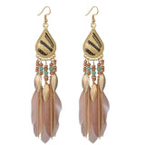 Ethnic Wind Feather Boho Earrings