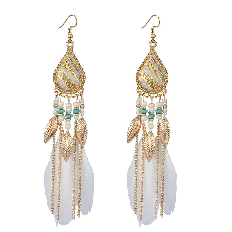 Ethnic Wind Feather Boho Earrings
