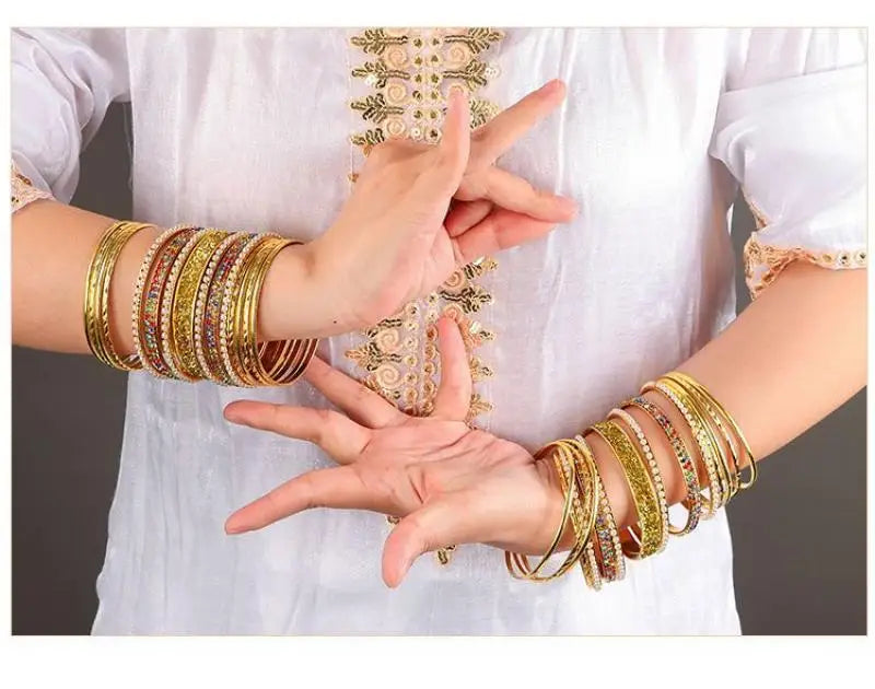 Retro Bohemian Rhinestone Belly Dance Bracelet