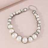 Big Pearl Choker Necklace for Women Wedding Bridal