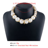 Big Pearl Choker Necklace for Women Wedding Bridal