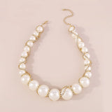 Big Pearl Choker Necklace for Women Wedding Bridal