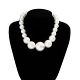 Exaggerated Pearl Choker Necklace for Women Wedding Bridal Chain