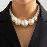 Exaggerated Pearl Choker Necklace for Women Wedding Bridal Chain