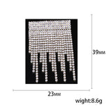 Exaggerated Rhinestone Tassel Brooch
