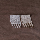 Exaggerated Rhinestone Tassel Brooch